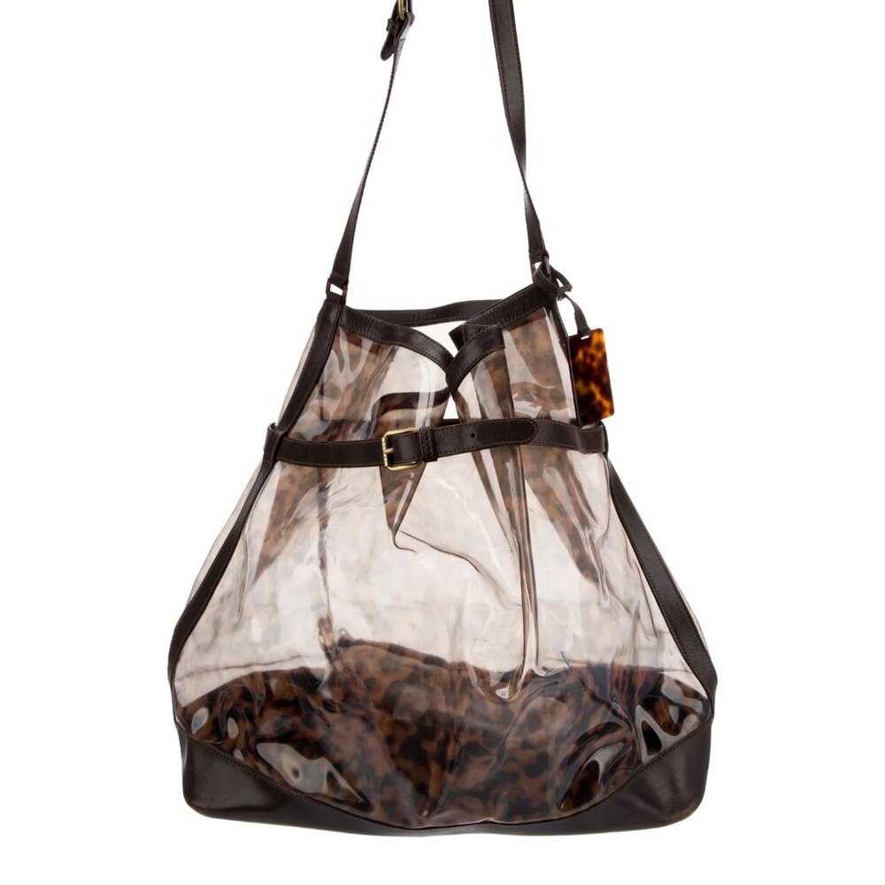 Vintage tortoise PVC Celine Tote By Michael Kors